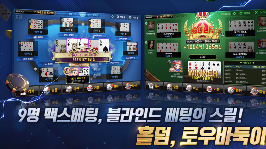 한게임머니상, 행복머니상피망머니상, 넷마블머니상, 윈조이머니상, 플레이포커머니상